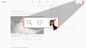 Student account in Xello. The avatar menu is highlighted with a dot indicating the student has messages.